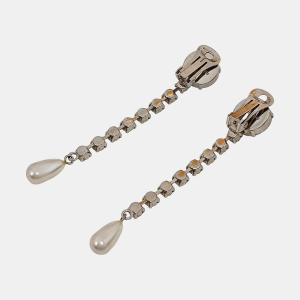 Metal Clear Clip On Earrings
