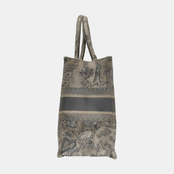 Book Tote Medium Canvas Gray