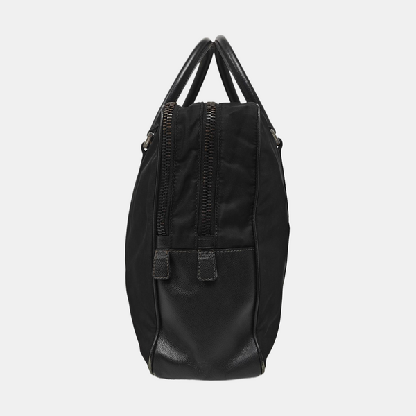 Nylon Top Handle Bag Black
