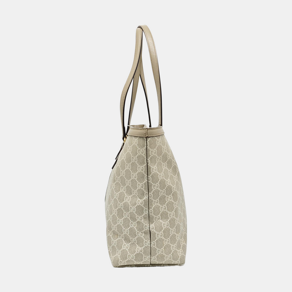 Ophidia Medium Monogram Coated Canvas Beige