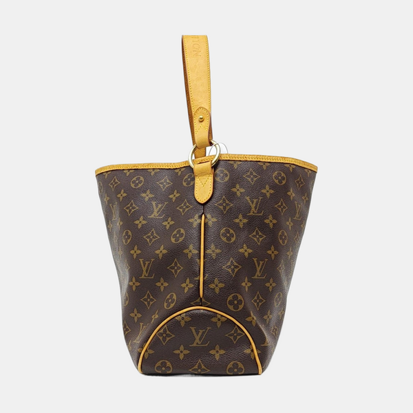 Monogram Coated Canvas Top Handle Bag Brown