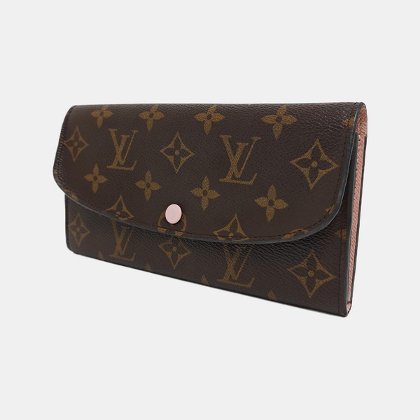 EMILIE Monogram Coated Canvas Brown Wallet