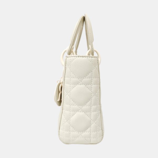 Lady Dior Mini Cannage Lambskin White