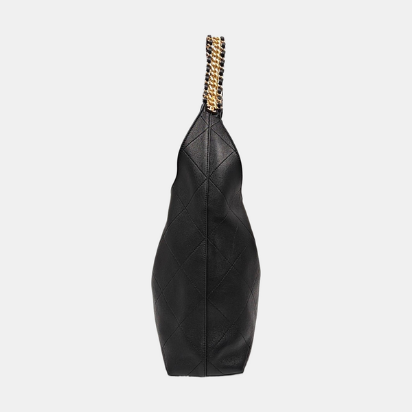 Quilted Lambskin Shoulder Bag Black