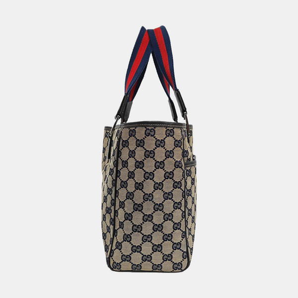 Monogram Canvas Tote Bag Brown