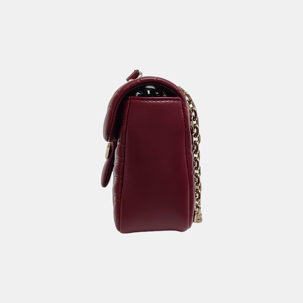 GG Marmont Medium Quilted Lambskin Red