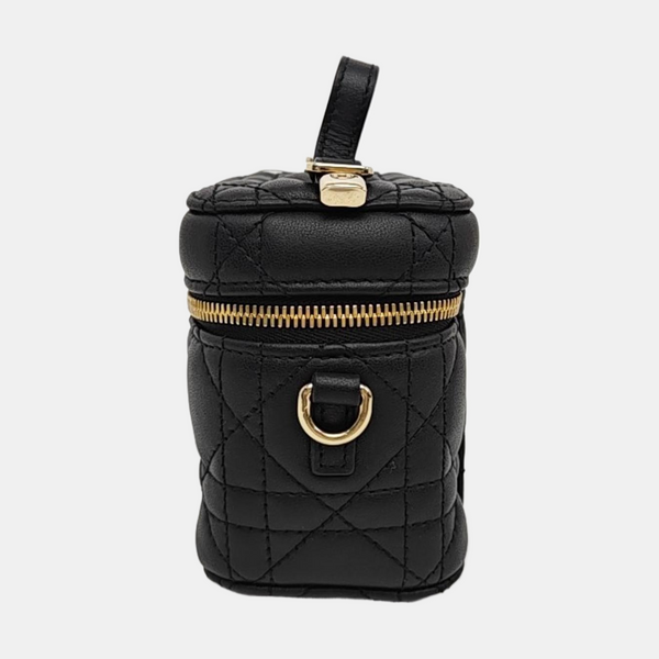 Lady Dior Super Mini Cannage Lambskin Black