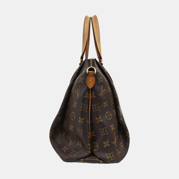 RIVOLI MM Monogram Coated Canvas Brown