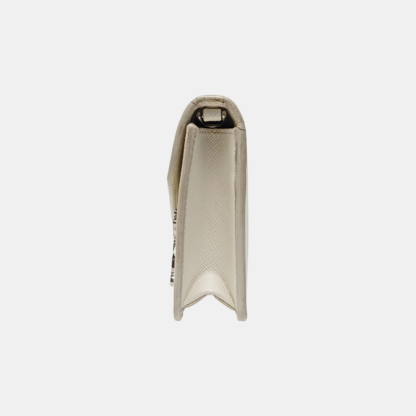 Saffiano Calfskin Shoulder Bag White