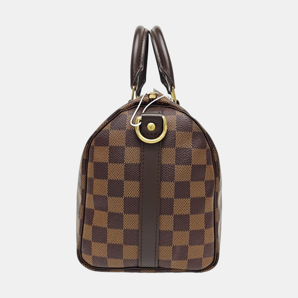 SPEEDY 25 Damier Ebene Coated Canvas Brown