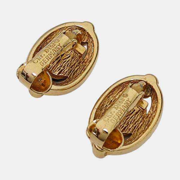 Metal Gold Clip On Earrings