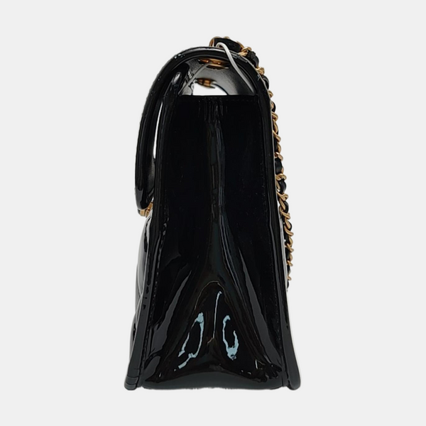 Mini Quilted Patent Leather Black
