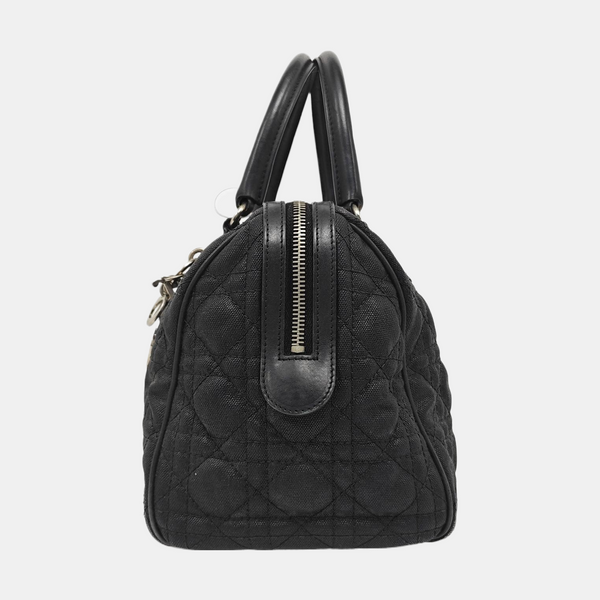 Cannage Coated Canvas Black