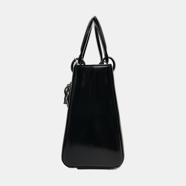 Lady Dior Medium Patent Leather Black