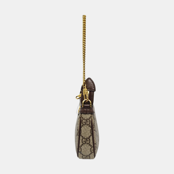 Ophidia Mini Monogram Coated Canvas Beige