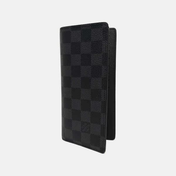 BRAZZA Damier Graphite Coated Canvas Gray Wallet