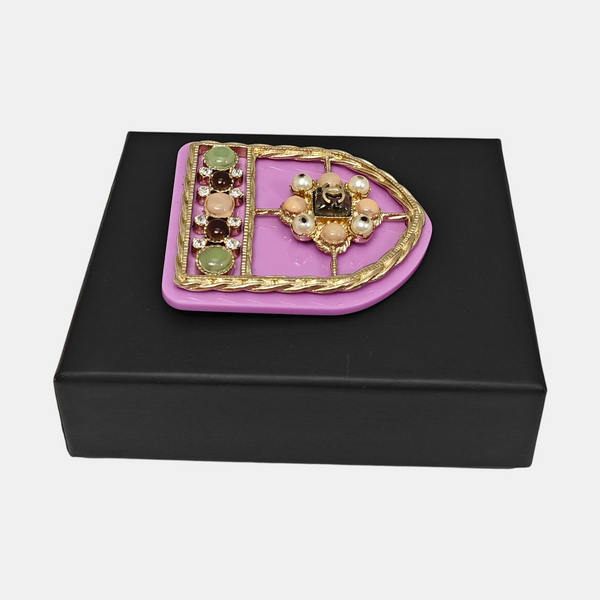 Synthetic Material Purple Brooch