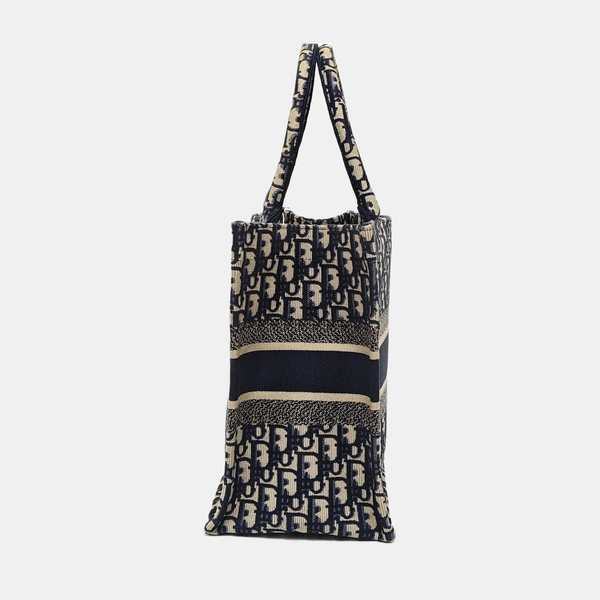 Book Tote Medium Oblique Canvas Blue