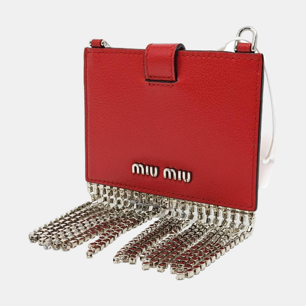 Fringed Calfskin Red