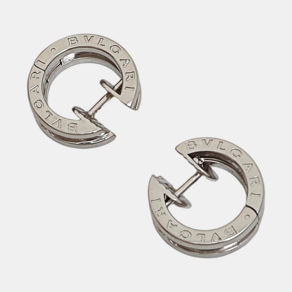 18k White Gold Silver Stud Earrings