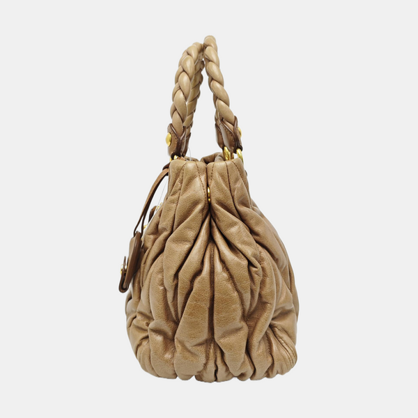 Calfskin Shoulder Bag Brown