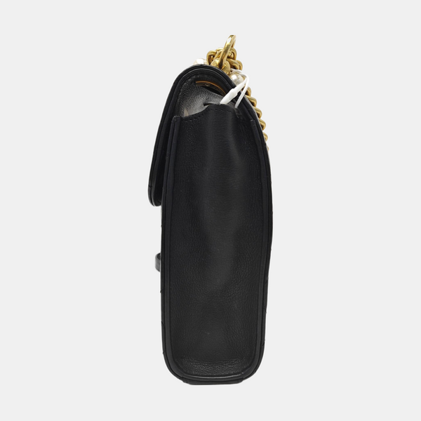 Quilted Calfskin Shoulder Bag Black