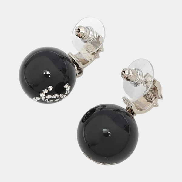 Metal Black Earrings