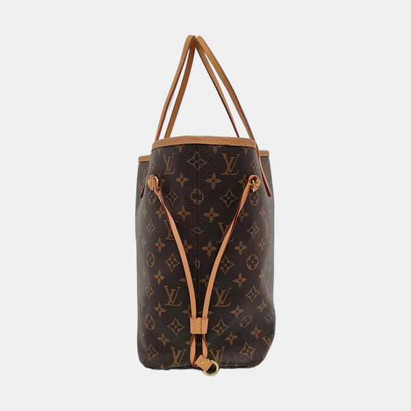 Authenticated pre-owned NEVERFULL MM Monogram Coated Canvas Brown - Tote Bag at Looply