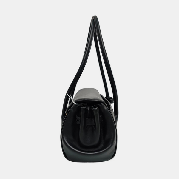Calfskin Top Handle Bag Black
