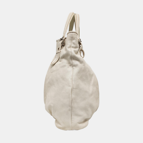 Calfskin Shoulder Bag White