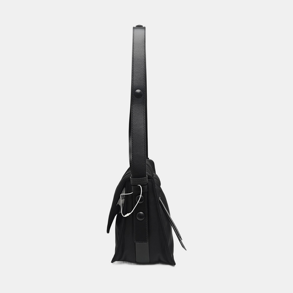 Nylon Shoulder Bag Small Black