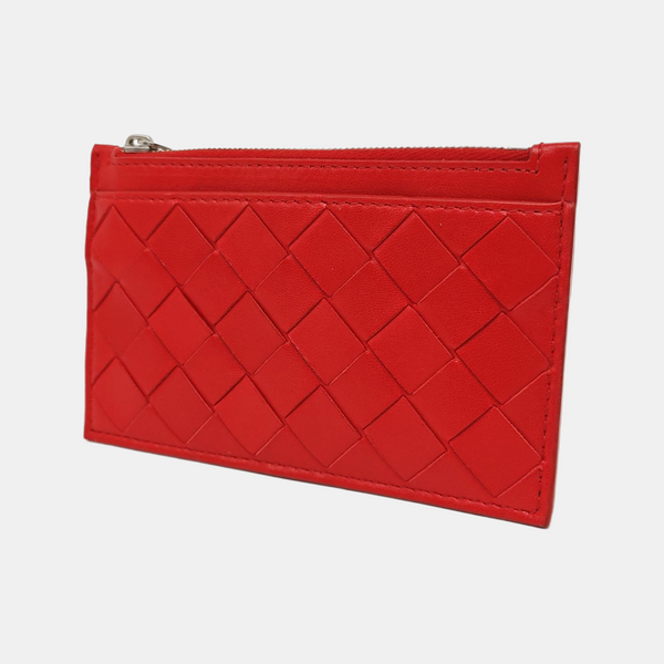 Lambskin Card Holder Red
