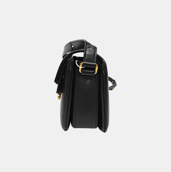 Leather Shoulder Bag Black