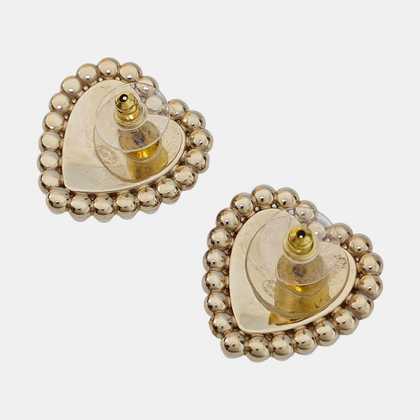 Metal Red Stud Earrings