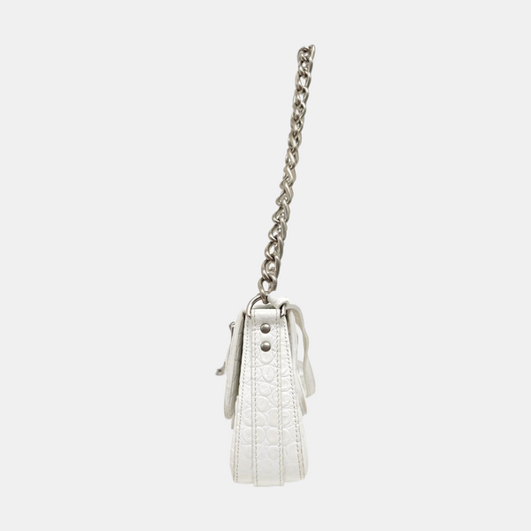 Calfskin Shoulder Bag White
