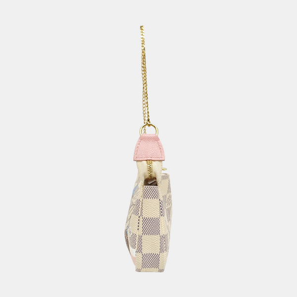 ACCESSOIRES Mini Damier Azur Coated Canvas White