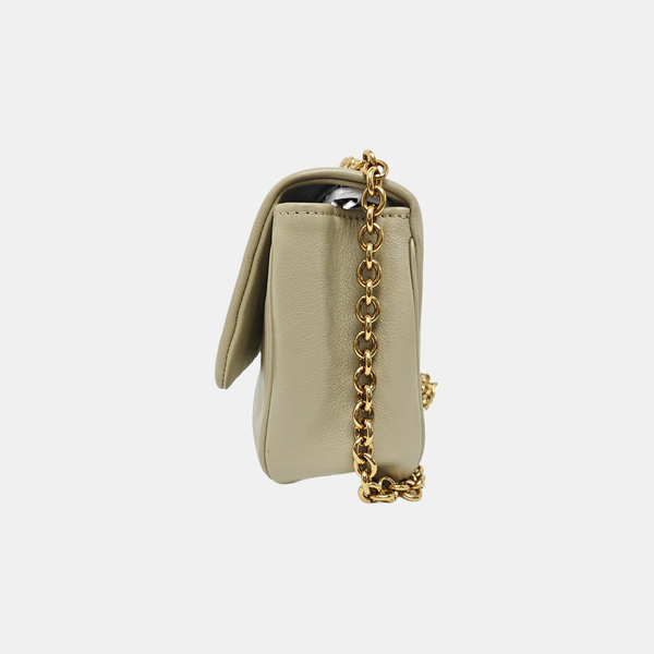 Calfskin Shoulder Bag Beige