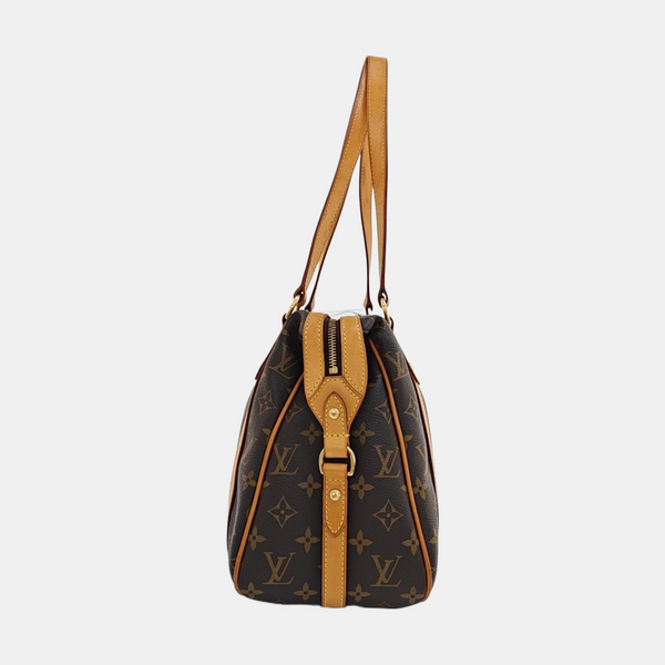 STRESA Monogram Coated Canvas Brown