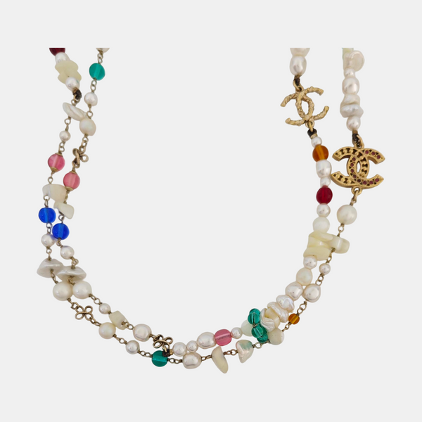 Faux Pearl White Necklace