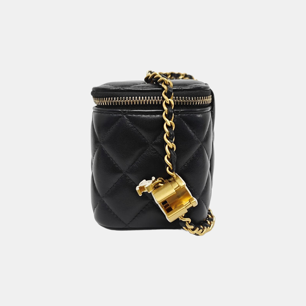 24A Quilted Lambskin Black