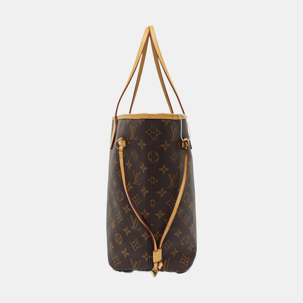 NEVERFULL MM Monogram Coated Canvas Brown