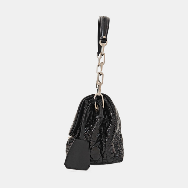 New Lock Cannage Patent Leather Black