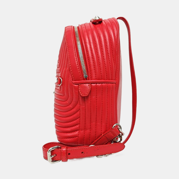 Quilted Calfskin Backpack Red