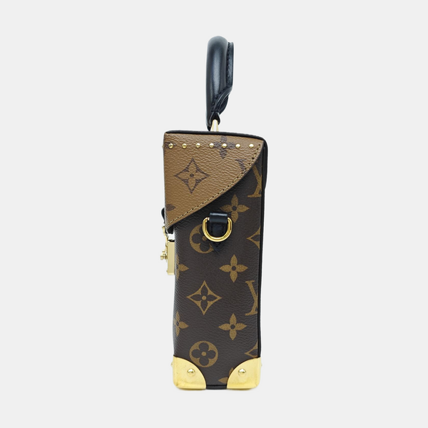 CAMERA BOX Monogram Coated Canvas Brown