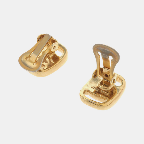 Metal Gold Clip On Earrings