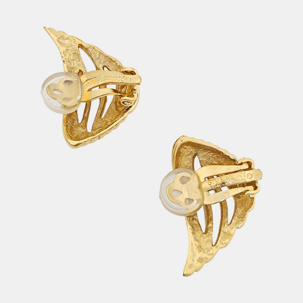 Metal Gold Clip On Earrings