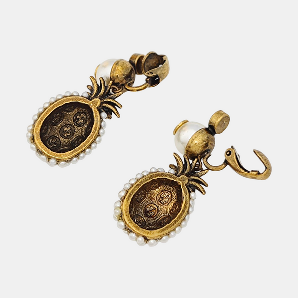 Metal White Clip On Earrings