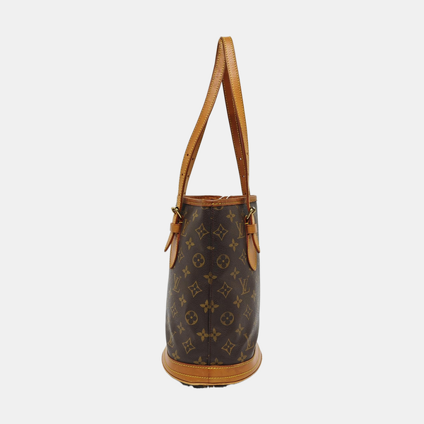 BUCKET PM Monogram Coated Canvas Brown