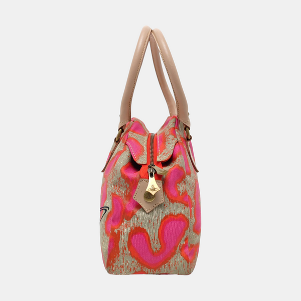 Canvas Top Handle Bag Multicolor
