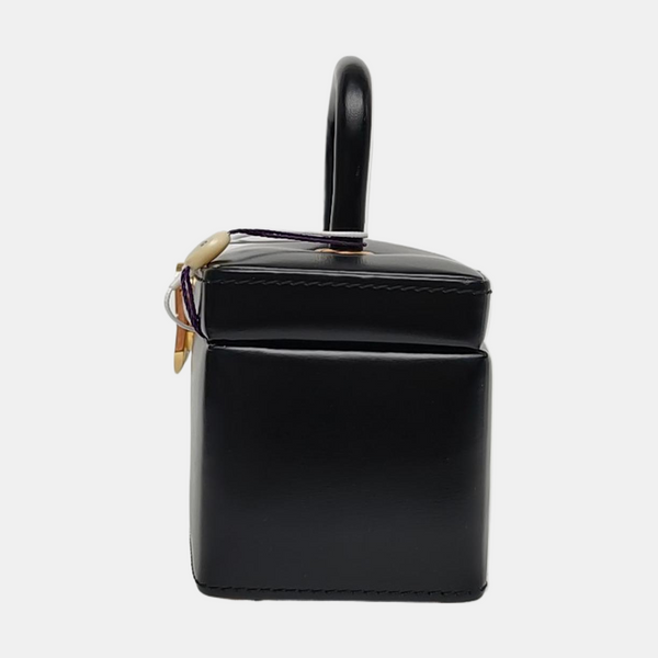 Calfskin Top Handle Bag Black